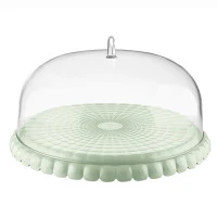 Блюдо сервировочное с крышкой tiffany, D36 см, зеленое