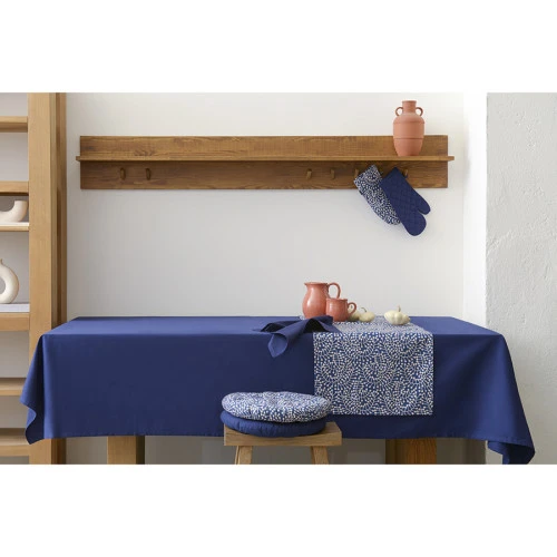 Скатерть из хлопка темно-синего цвета из коллекции essential, 170х250 см