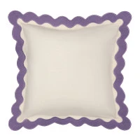 Чехол на подушку с контрастным кантом сиреневого цвета из коллекции trendy ruffles, 40х40 см