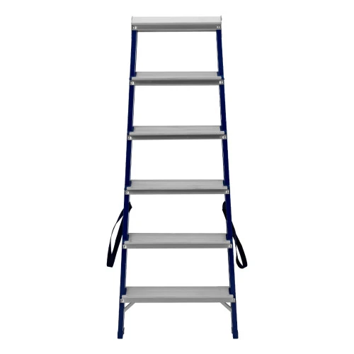 Стремянка двусторонняя 6 ступеней, стальная, Сибртех