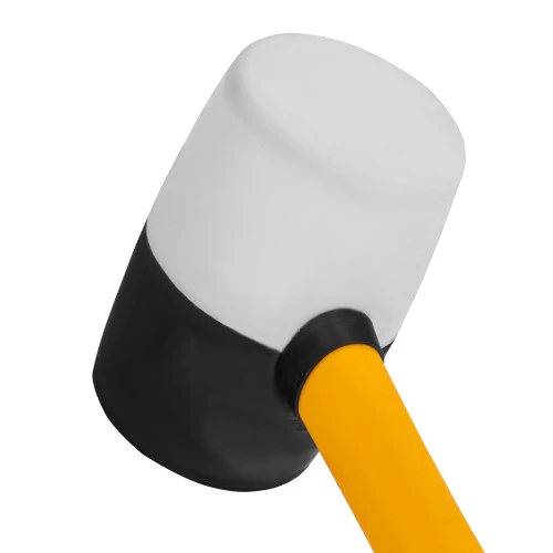 Киянка резиновая, 16 oz, черно-белая резина, фибергласовая рукоятка Denzel