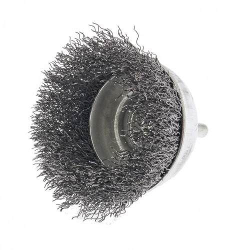 Щетка для дрели, 75 мм, "чашка" со шпилькой, витая проволока Сибртех