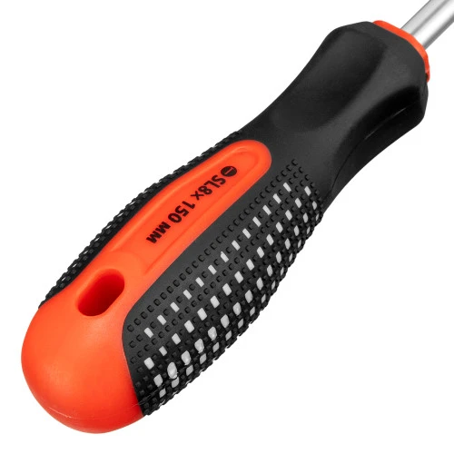 Отвертка Fusion, SL8 х 150 мм, CrV, трехкомпонентная рукоятка "Anti slip" Matrix