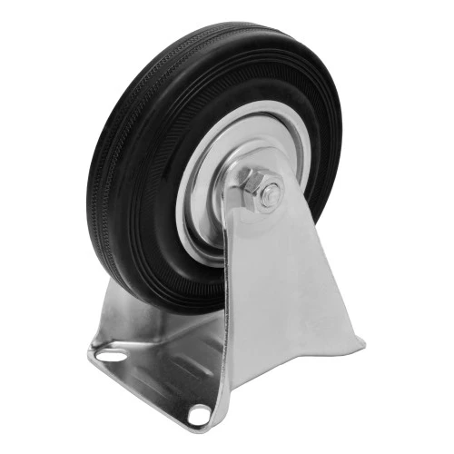 Колесо неповоротное D 125 мм, крепление  платформенное Сибртех