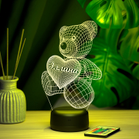 3D светильник  Светильник "Мишка с именем Эллина"