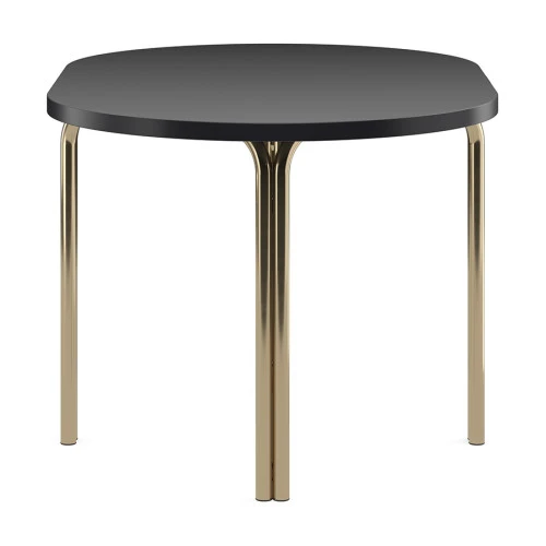 Столик кофейный ror, 75х50 см, латунь/черный