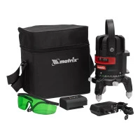 Лазерный уровень ML 06 Green, 30 м, 520 нм, аккумулятор Li 2800 мАч, резьба 5/8" Matrix