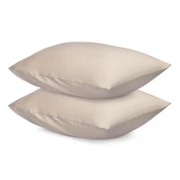 Набор наволочек из премиального сатина бежевого цвета из коллекции essential, 50х70 см