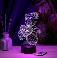 3D светильник  Светильник "Мишка с именем Хадя"