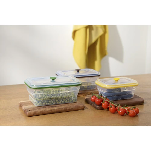 Контейнер для переноски и хранения силиконовый прямоугольный складной silikobox, 600 мл, желтый