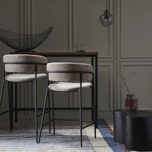 Стул полубарный helning, мягкий шенилл, капучино