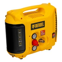 Компрессор воздушный DL1300, 10 бар, 1,3 кВт 180 л/мин 5 л, с набором аксессуаров Denzel