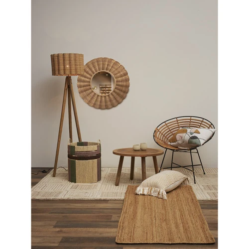 Зеркало настенное lia, D61 см, бежевое