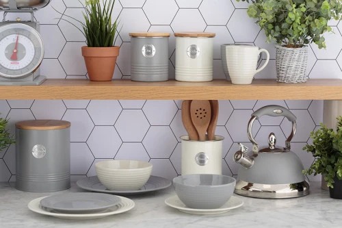 Емкость кухонная living серая 15х12,5 см