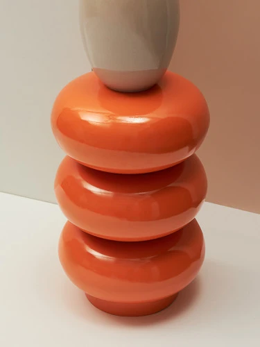 Табурет-столик swell, D33 см, апельсиновая цедра