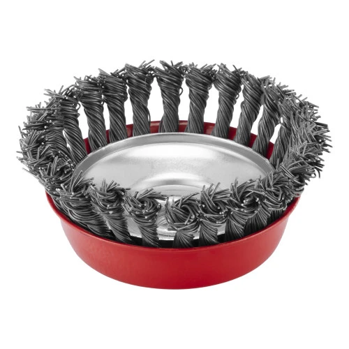 Щетка для УШМ, 125 мм, М14, "чашка", крученая проволока 0.8 мм Matrix