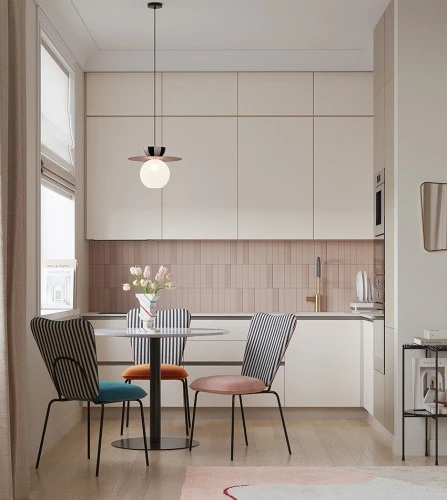 Стол обеденный trond, D100 см, белый мрамор/черный