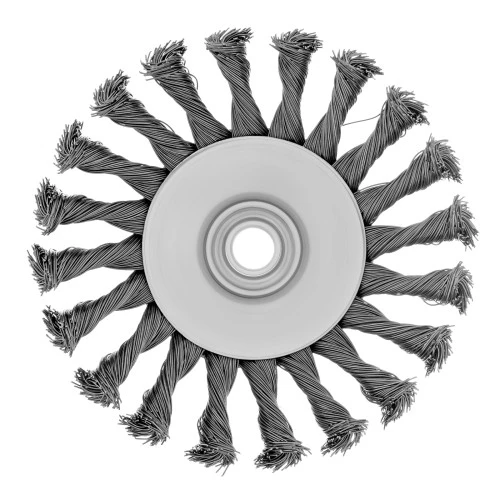 Щетка для УШМ, 125 мм, М14, "тарелка", крученая металлическая проволока Сибртех