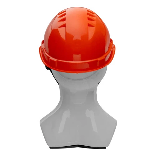 Каска защитная из ударопрочной пластмассы, оранжевая Сибртех