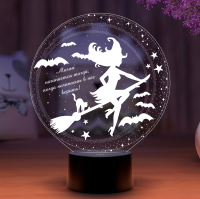 3D светильник  Светильник "Ведьмочка - Магия начинается"