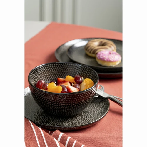 Набор чаш dots, 800 мл, черные, 2 шт.