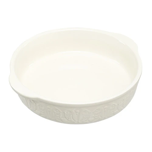 Блюдо для запекания birds of paradise, D27 см, кремовое
