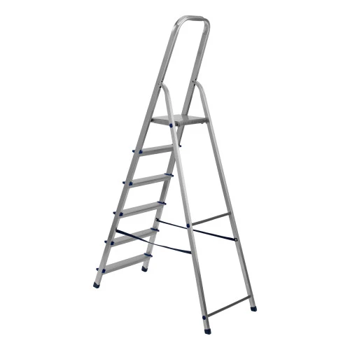 Стремянка, 6 ступеней, алюминиевая, Сибртех