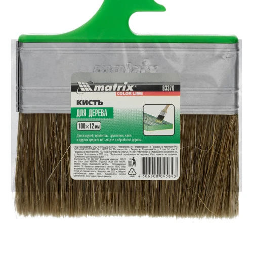 Кисть флейцевая "Работы по дереву" Color Line 100 х 12 мм Matrix