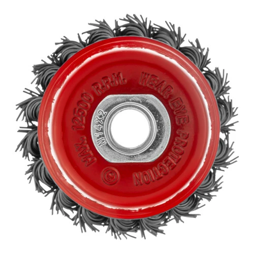 Щетка для УШМ, 75 мм, М14, "чашка", крученая проволока 0.8 мм Matrix