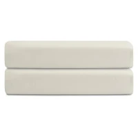 Простыня на резинке из сатина серо-бежевого цвета с брашинг-эффектом из коллекции essential, 180х200 см