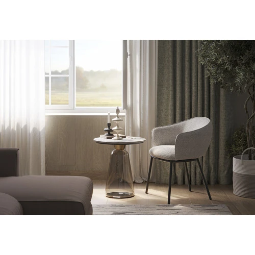 Столик кофейный odd, D50 см, бежевый