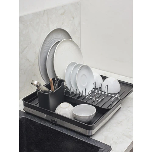 Сушилка для посуды atle раздвижная большая, черная