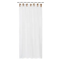 Штора из муслина с декором цвета карри из коллекции essential, 150х290 см