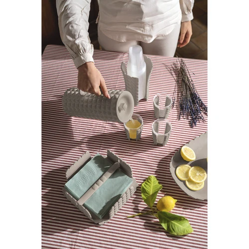 Салфетница квадратная tiffany, серо-бежевая