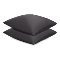 Набор наволочек из премиального сатина темно-серого цвета из коллекции essential, 70х70 см