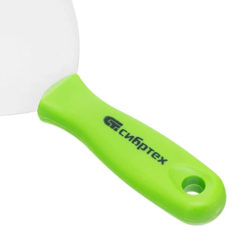 Шпательная лопатка из нержавеющей стали, 150 мм, пластмассовая ручка Сибртех