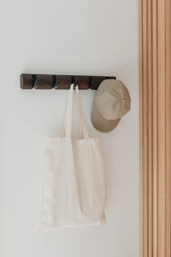 Вешалка настенная flip, 50,8 см, черная/орех, 5 крючков