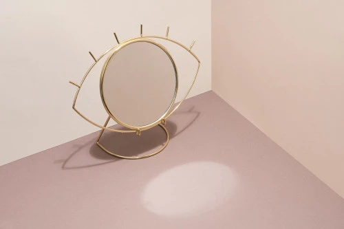 Зеркало настольное cyclops, золотое