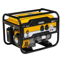 Генератор бензиновый PS 25, 2.5 кВт, 230 В, 15 л, ручной стартер Denzel