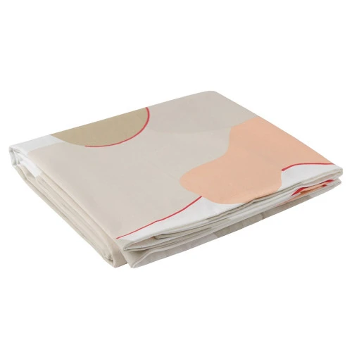 Скатерть из хлопка бежевого цвета с авторским принтом из коллекции freak fruit, 170х250 см