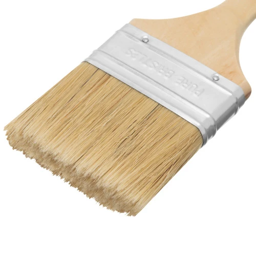 Кисть плоская "Евро" 3", натуральная щетина, деревянная ручка MTX