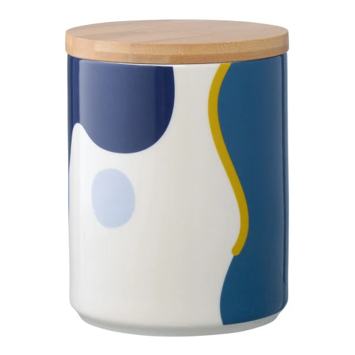 Банка для хранения синего цвета с авторским принтом из коллекции freak fruit, 1,25л