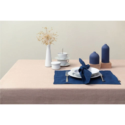 Салфетка под приборы из стираного льна синего цвета из коллекции essential, 35х45 см