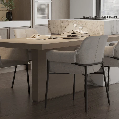 Стул aline, шенилл, светло-серый