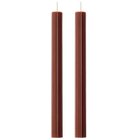 Набор из двух свечей коричневого цвета из коллекции edge, 24,5 см