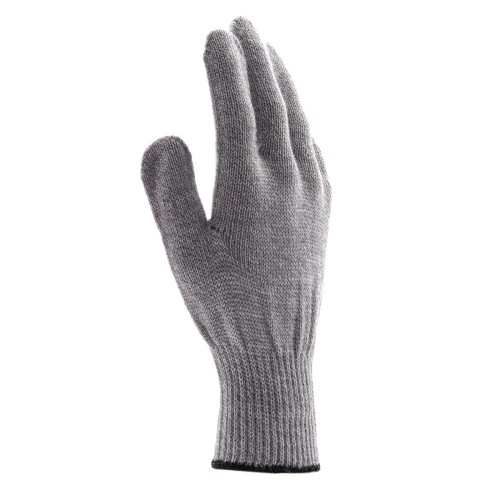 Перчатки трикотажные, акрил, серое мулине, оверлок Сибртех