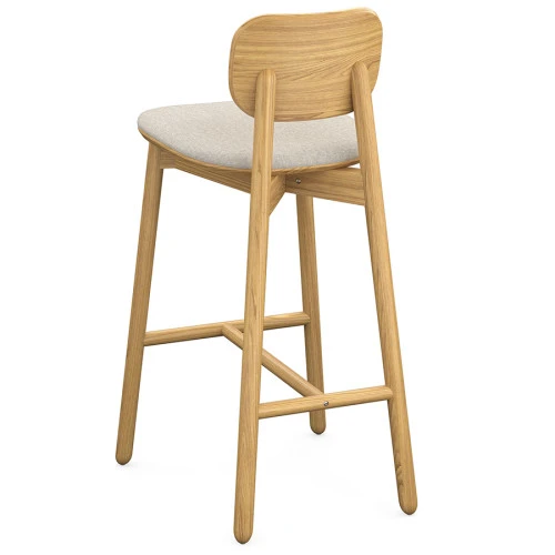 Стул барный saga, рогожка, бежевый