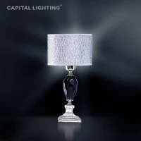 Настольная лампа 180-918/7920 с абажуром и хрусталем СПЕКТР