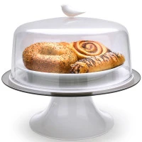 Тортовница sparrow, белый декор