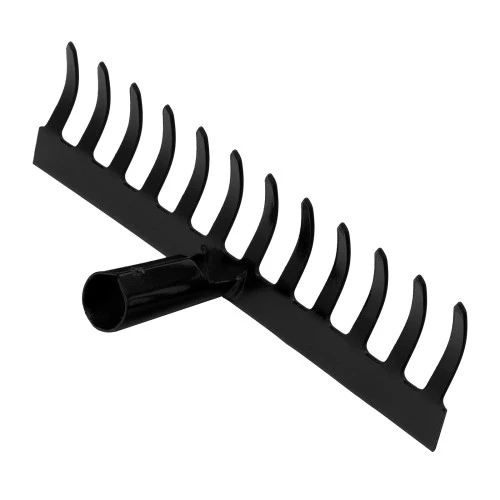Грабли стальные, 300 мм, 12 прямых зубьев, без черенка, Сибртех